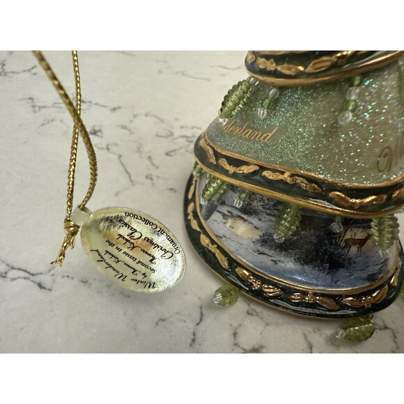 Thomas Kinkade Jeweled Tree Ornaments Bone China Bradford Exchange set of 6 - Picture 13 of 13